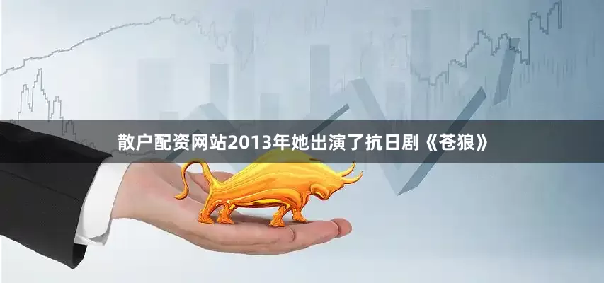 散户配资网站2013年她出演了抗日剧《苍狼》